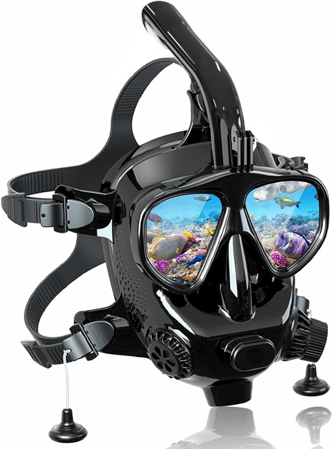 Máscara de buceo de cara completa (apta para botellas de aire)