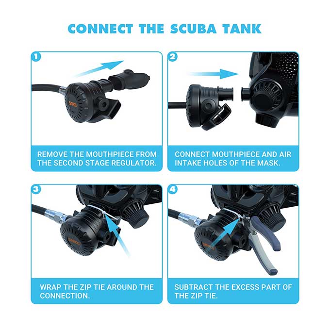 Full Face Diving Mask(Suitable for Air Bottle)